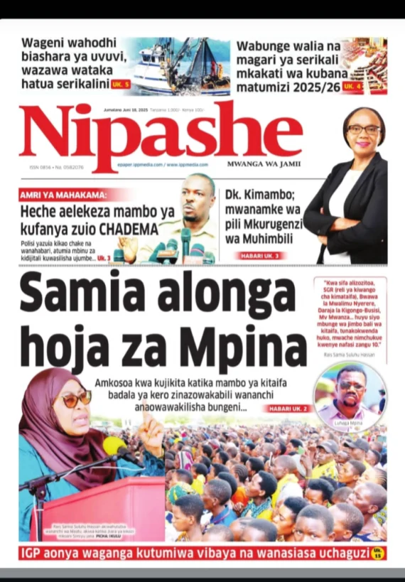 Magazeti ya Leo Tanzania – Jumatano Juni 18, 2025 2 1 1