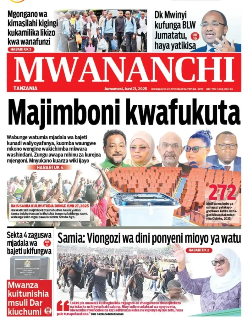 Magazeti ya Leo Tanzania Jumamosi – Juni 21, 2025 11 10 4