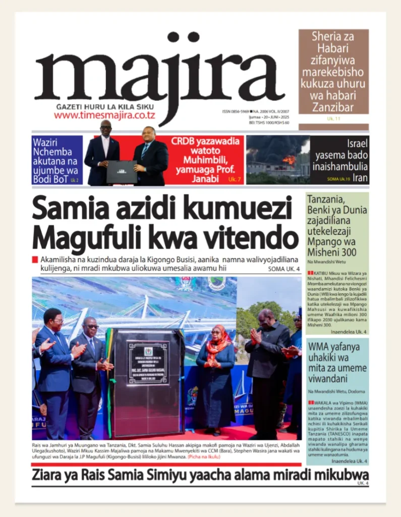 Magazeti ya Leo Tanzania Ijumaa – Juni 20, 2025 11 11 3