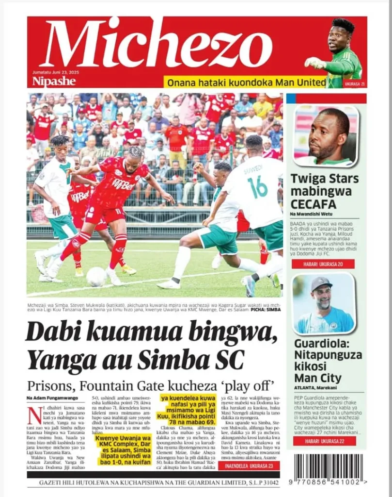 Magazeti ya Leo Tanzania Jumatatu Juni 23, 2025 12 11 6