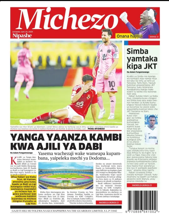 Magazeti ya Leo - Jumatatu Juni 16, 2025 10 11