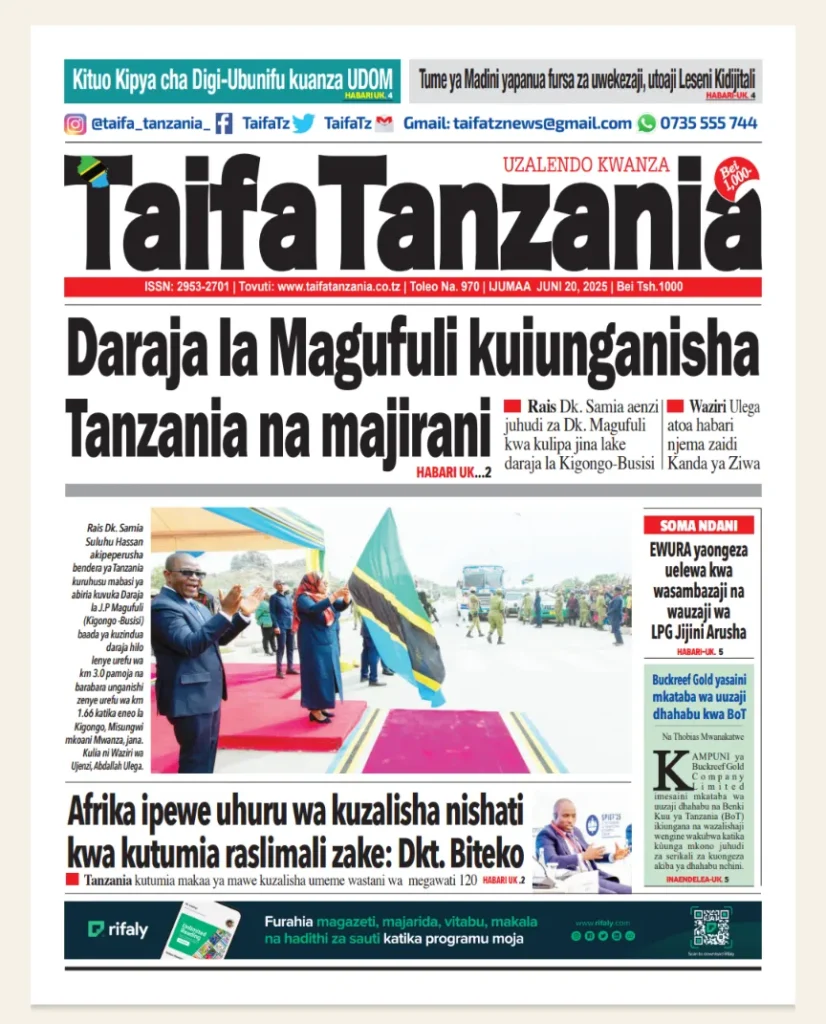 Magazeti ya Leo Tanzania Ijumaa – Juni 20, 2025 13 13 3