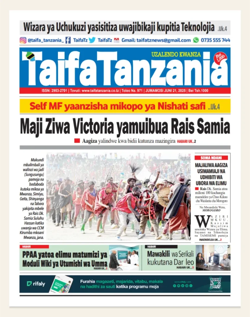 Magazeti ya Leo Tanzania Jumamosi – Juni 21, 2025 14 13 4