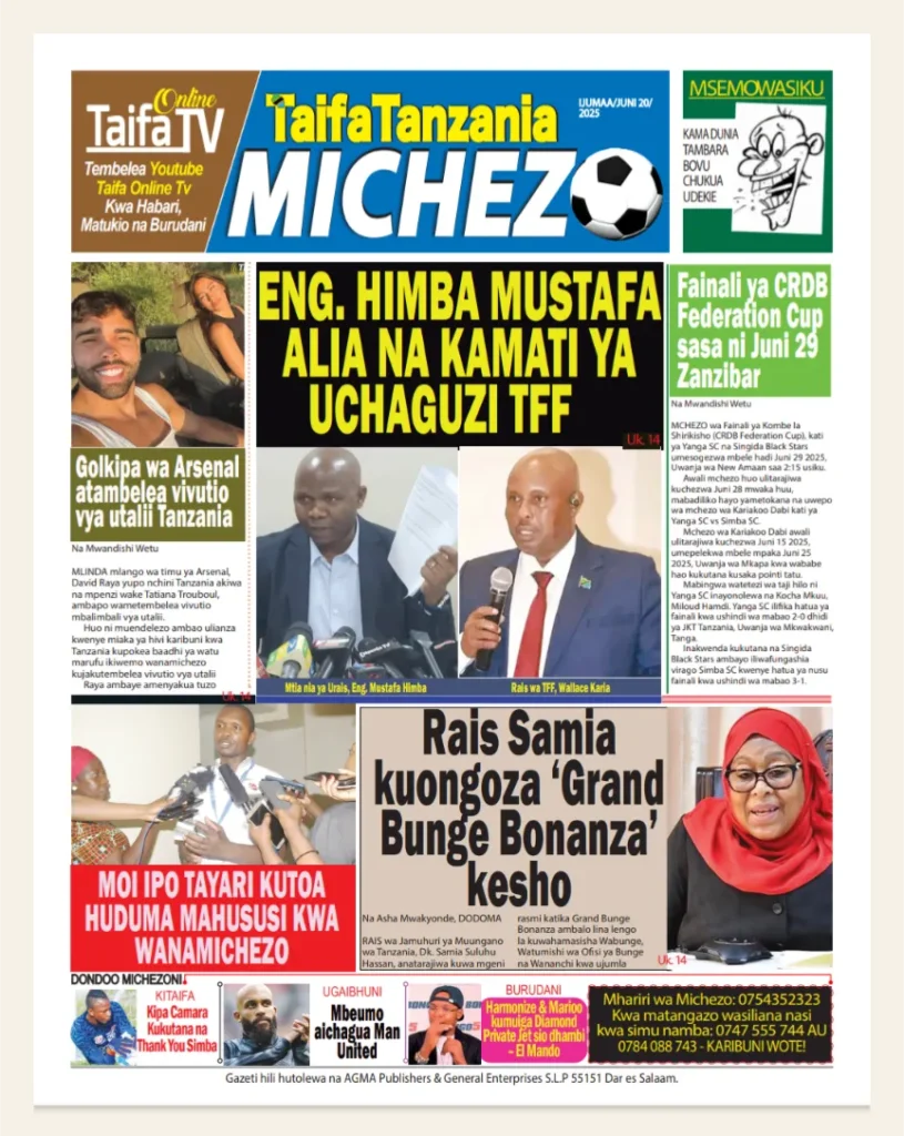 Magazeti ya Leo Tanzania Ijumaa – Juni 20, 2025 14 14 3