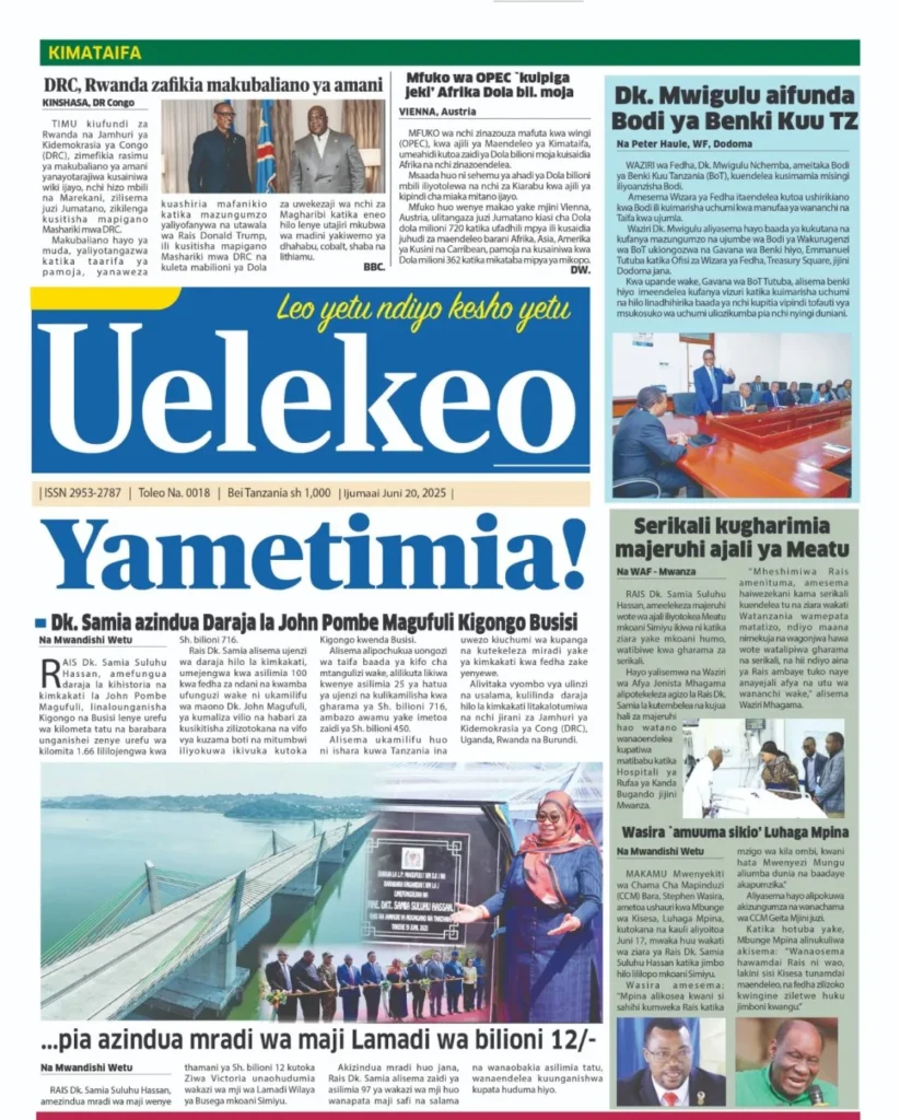 Magazeti ya Leo Tanzania Ijumaa – Juni 20, 2025 15 15 3