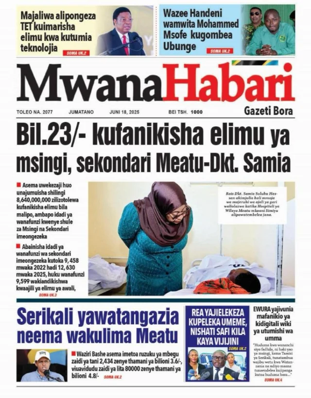 Magazeti ya Leo Tanzania – Jumatano Juni 18, 2025 17 16 1