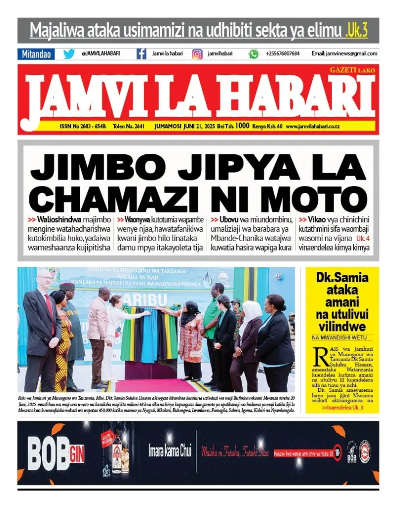 Magazeti ya Leo Tanzania Jumamosi – Juni 21, 2025 18 17 4