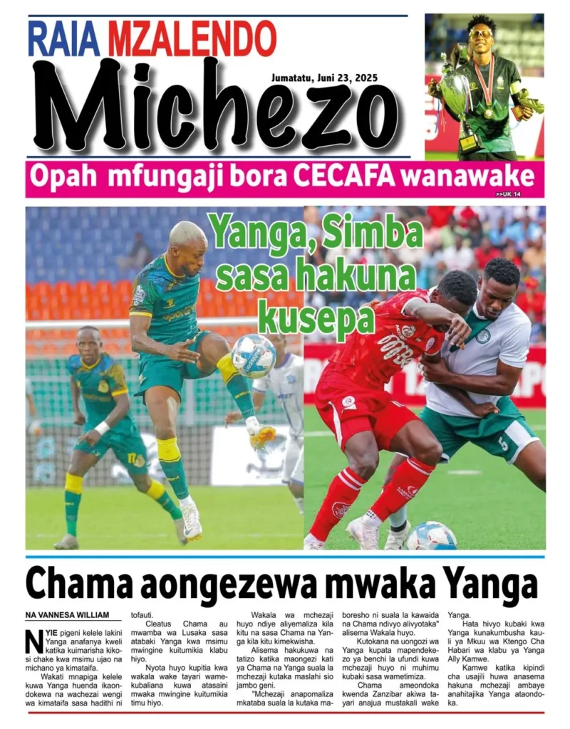 Magazeti ya Leo Tanzania Jumatatu Juni 23, 2025 22 21 5