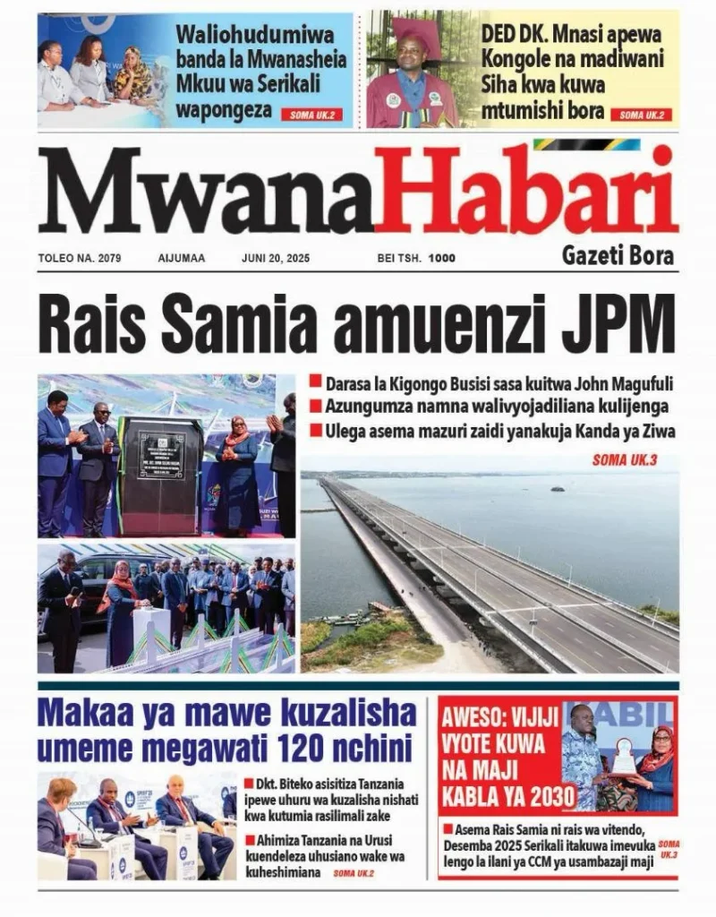 Magazeti ya Leo Tanzania Ijumaa – Juni 20, 2025 23 23 3