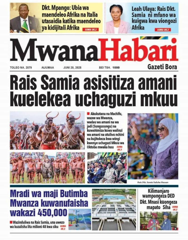 Magazeti ya Leo Tanzania Jumamosi – Juni 21, 2025 24 23 4