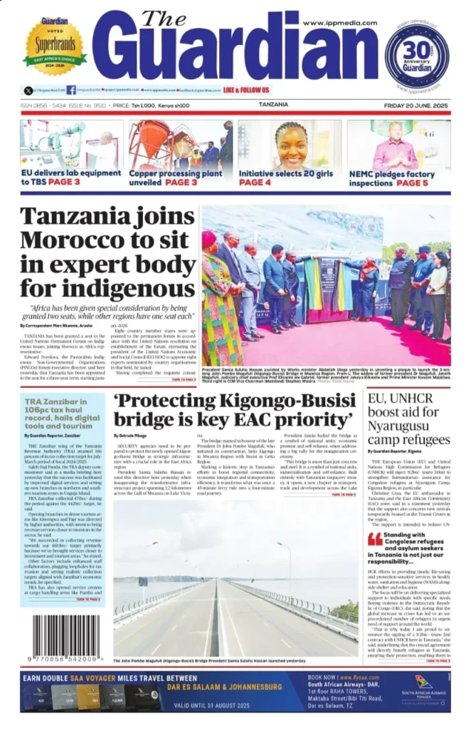 Magazeti ya Leo Tanzania Ijumaa – Juni 20, 2025 25 25 2