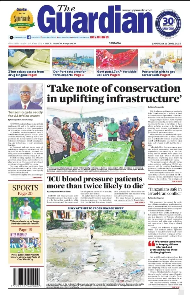 Magazeti ya Leo Tanzania Jumamosi – Juni 21, 2025 27 26 2