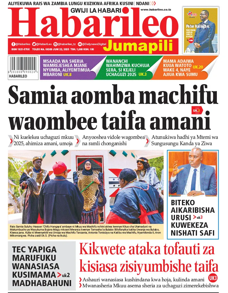 Magazeti Leo Tanzania: Samia, Uchaguzi, Simba na Yanga – Juni 22, 2025