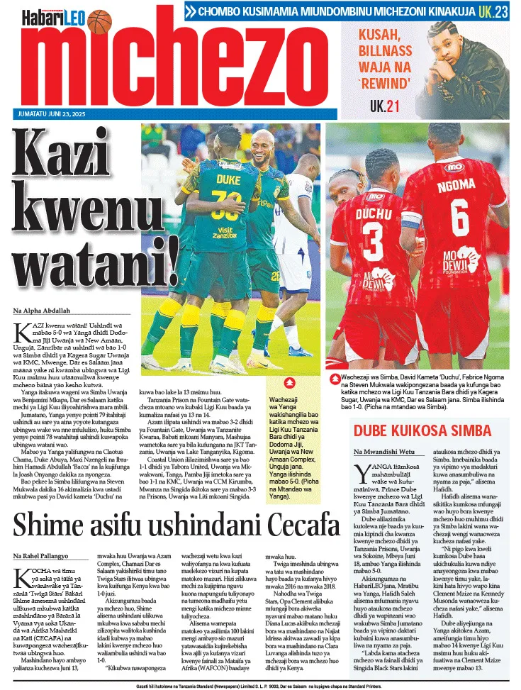 Magazeti ya Leo Tanzania Jumatatu Juni 23, 2025 3 Habari Kuu Kutoka Magazeti ya Leo Tanzania Jumatatu 23/06/2025