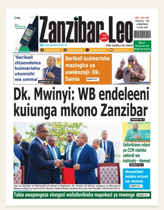Magazeti ya Leo Tanzania – Jumatano Juni 18, 2025 6 5 1