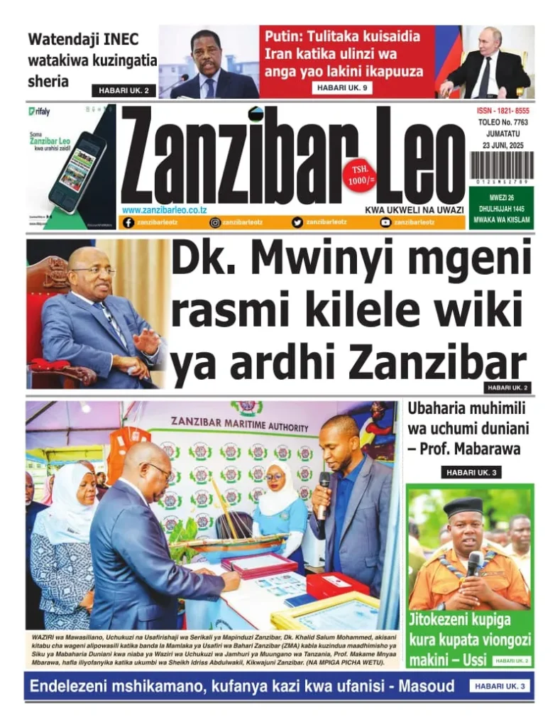 Magazeti ya Leo Tanzania Jumatatu Juni 23, 2025 6 5 6
