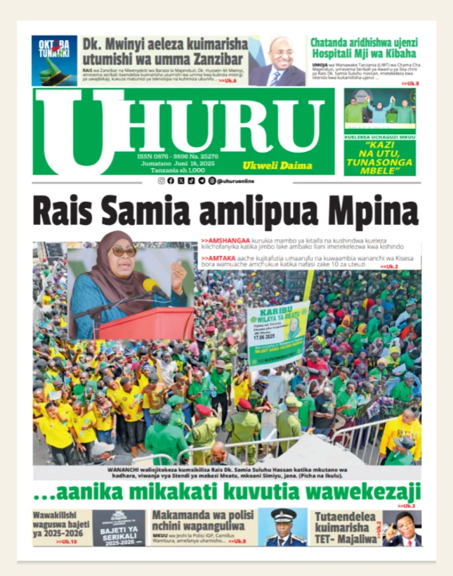 Magazeti ya Leo Tanzania – Jumatano Juni 18, 2025 8 7 1