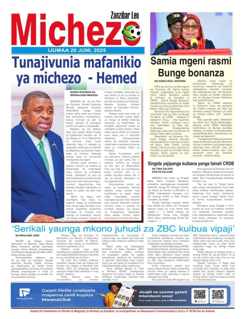 Magazeti ya Leo Tanzania Ijumaa – Juni 20, 2025 7 7 3