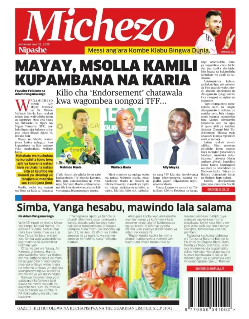 Magazeti ya Leo Tanzania Jumamosi – Juni 21, 2025 8 7 4