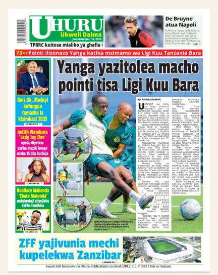 Magazeti ya Leo - Jumatatu Juni 16, 2025 5 7