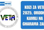 Kozi za VETA 2025, Orodha Kamili Na Gharama zake