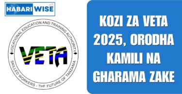 Kozi za VETA 2025, Orodha Kamili Na Gharama zake