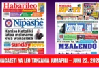 Magazeti ya Leo Tanzania Jumapili – Juni 22, 2025