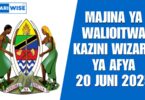 Majina Mapya ya Walioitwa Kazini Wizara ya Afya – Juni 20, 2025