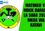 Matokeo ya Mock Darasa la Saba 2025 Mkoa wa Katavi