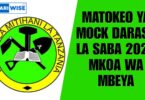 Matokeo ya Mock Darasa la Saba 2025 Mkoa wa Mbeya