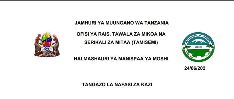 Nafasi 13 Za Kazi Halmashauri Ya Manispaa Ya Moshi
