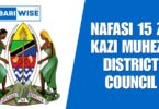 NAFASI 15 za Kazi Muheza District Council