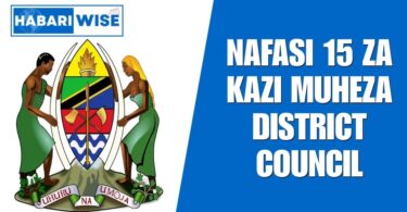 NAFASI 15 za Kazi Muheza District Council