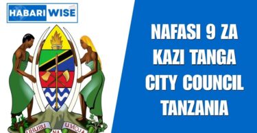NAFASI 9 Za Kazi Tanga City Council