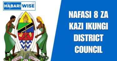 NAFASI 8 Za Kazi Ikungi District Council
