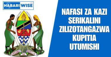 Ajira Mpya Leo 2025: Nafasi za Kazi Serikalini Zilizotangazwa Kupitia UTUMISHI