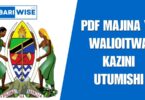 PDF Majina ya Walioitwa Kazini Utumishi