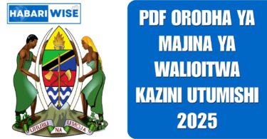 PDF: Orodha ya Majina ya Walioitwa Kazini UTUMISHI 24 Juni 2025