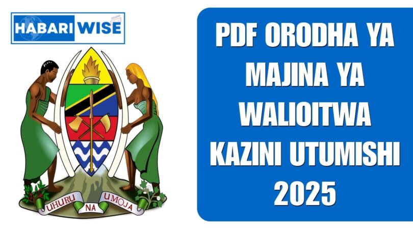 PDF: Orodha ya Majina ya Walioitwa Kazini UTUMISHI 24 Juni 2025