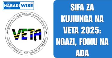 Sifa za Kujiunga na VETA 2025