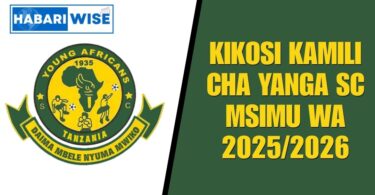 Kikosi Kamili cha Yanga SC Msimu wa 2025/2026