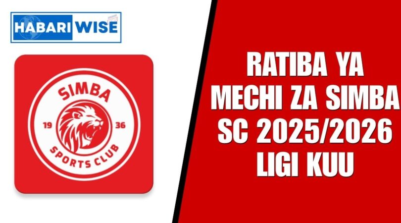 Ratiba ya Mechi za Simba SC 2025/2026 Ligi Kuu
