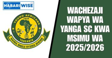 Wachezaji Wapya wa Yanga SC kwa Msimu wa 2025/2026