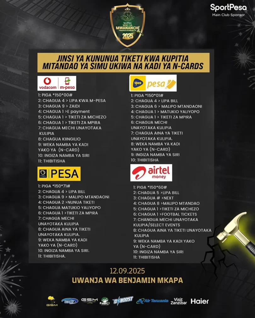 Jinsi ya Kununua Tiketi za Yanga Day 2025 kwa Simu 1 Jinsi ya Kununua Tiketi za Yanga Day 2025 kwa Simu