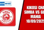 Kikosi cha Simba vs Gor Mahia 10/09/2025