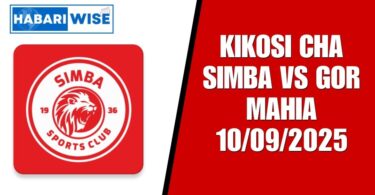 Kikosi cha Simba vs Gor Mahia 10/09/2025