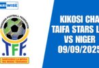 Kikosi cha Taifa Stars Leo vs Niger 09/09/2025