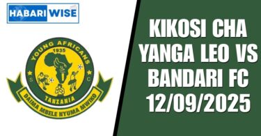 Kikosi cha Yanga Vs Simba Leo 16/09/2025 Ngao ya Jamii