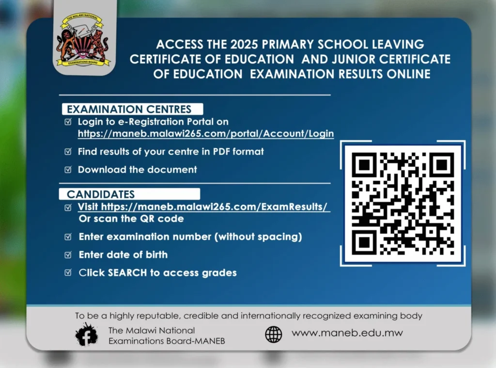 MANEB Results 2025: Step-by-Step Guide to Check PSLCE, JCE & MSCE Results Online 2 MANEB Results