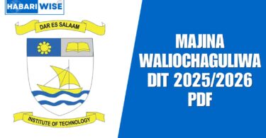 Majina Waliochaguliwa DIT 2025/2026
